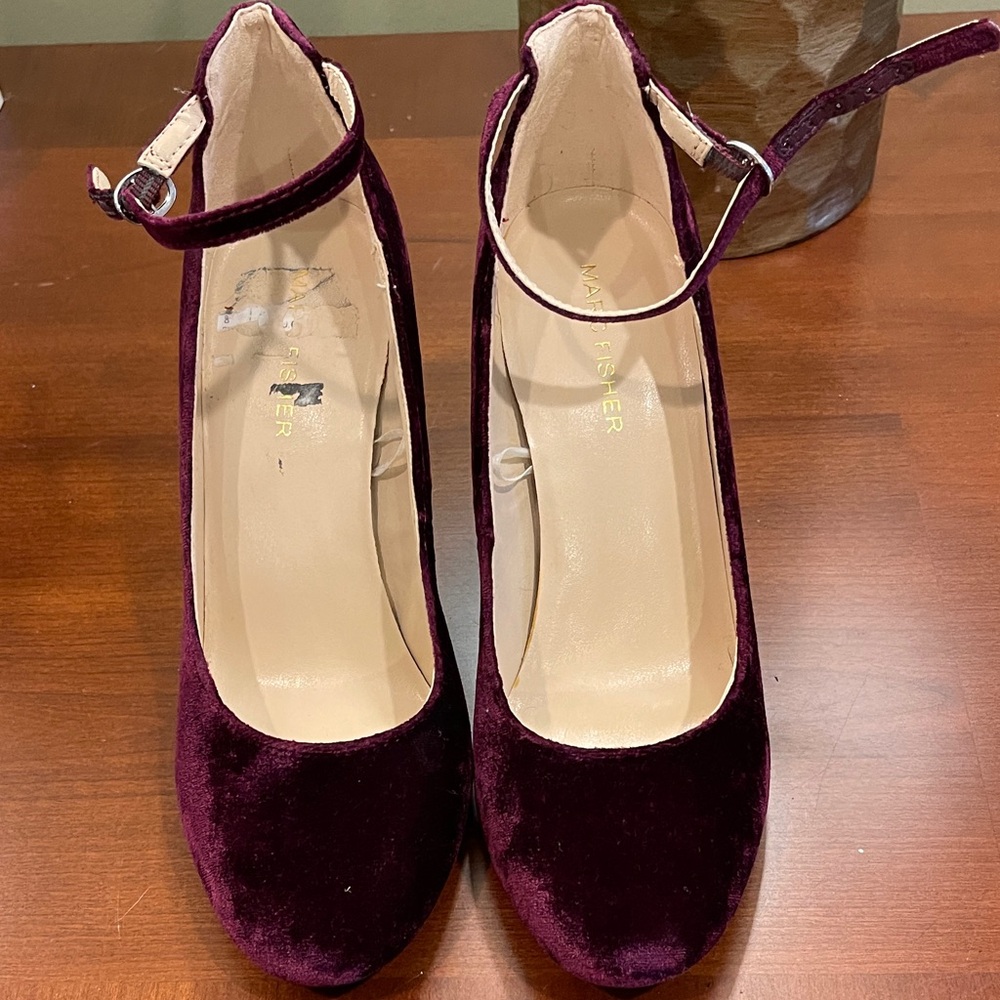 Elegant Velvet Ankle Strap Heels Mark Fisher 7